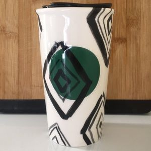 2014 Starbucks Green Dot Ceramic Tumblr